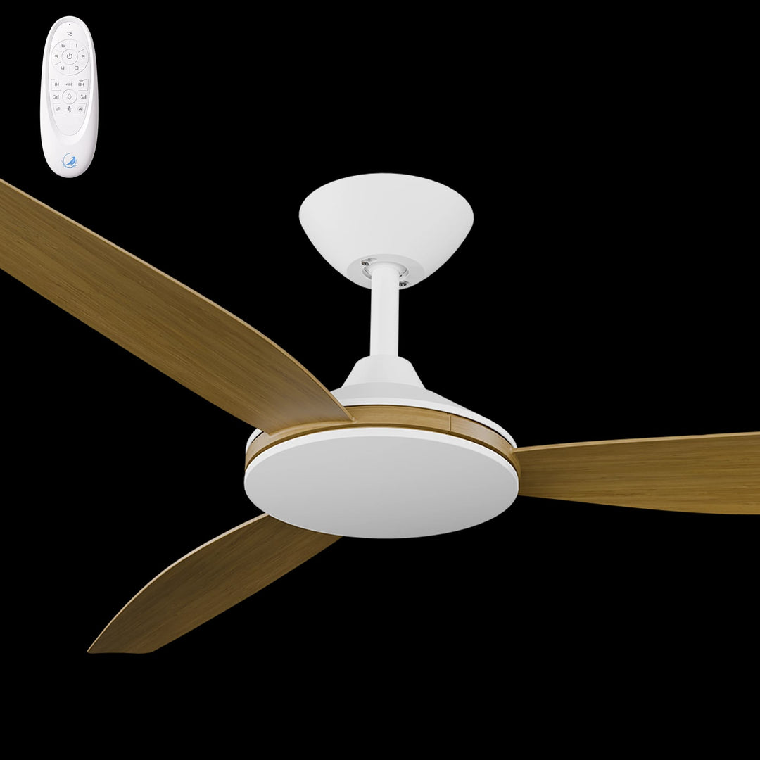 Calibo Condor 56" DC Smart Ceiling Fan with Remote Control | White and Teak
