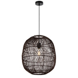 Brown Telbix Rana Woven Pendant (E27) | Medium