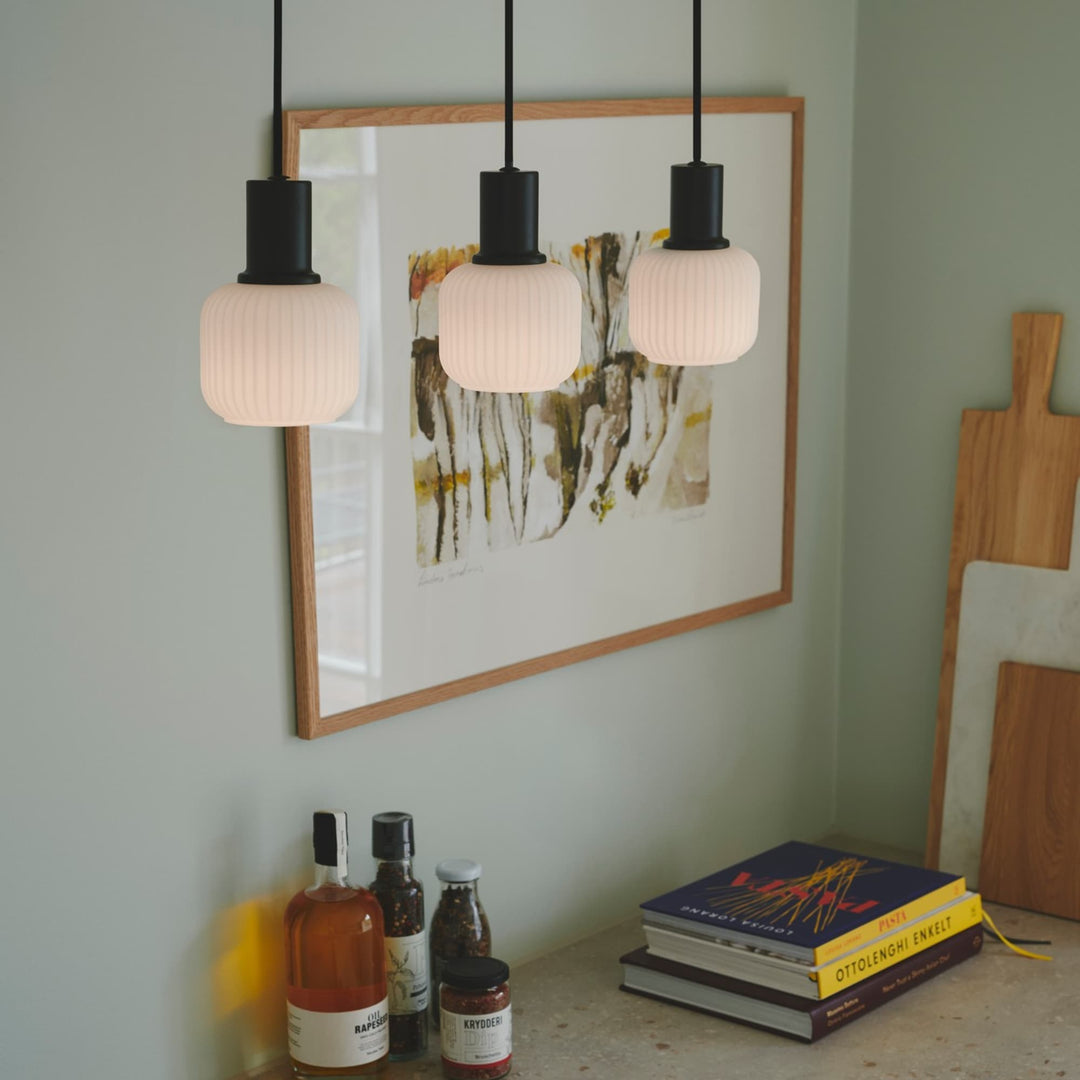 Nordlux Milford Mini 3 Light Rail Pendant | Black