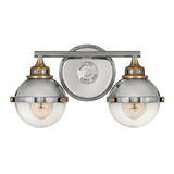 Hinkley Fletcher Traditional Double Wall Light (E27) | Polished Nickel & Heritage Brass