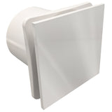 Fanco Dynamic 150 Square Wall/Ceiling Exhaust Fan with Gloss Finish | White