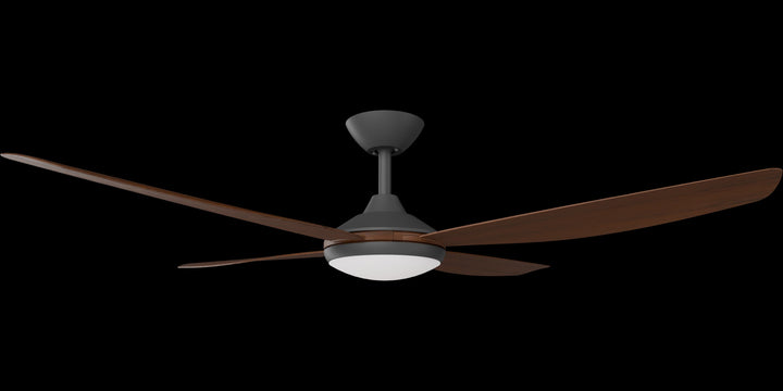 Calibo Vanga 56" DC Smart Ceiling Fan with LED Light and Remote Control | Black and Koa