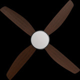 Calibo Vanga 52" DC Smart Ceiling Fan with LED Light and Remote Control | Black and Koa