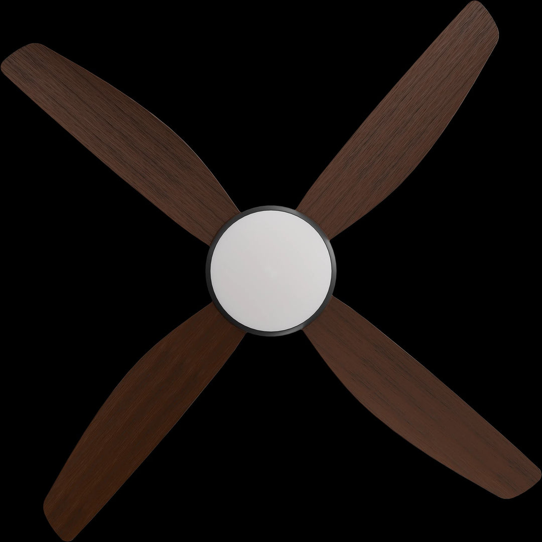 Calibo Vanga 52" DC Smart Ceiling Fan with LED Light and Remote Control | Black and Koa