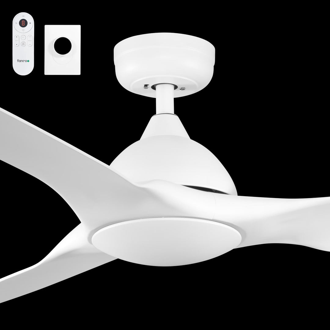 Fanco Horizon Smart 64" DC Ceiling Fan with Wall Control and Remote | White