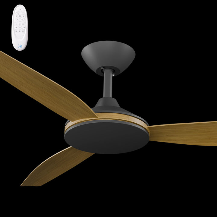 Calibo Condor 52" DC Smart Ceiling Fan with Remote Control | Black and Teak