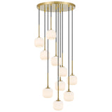 Telbix Bobo 10 Light Glass Pendant | Antique Gold