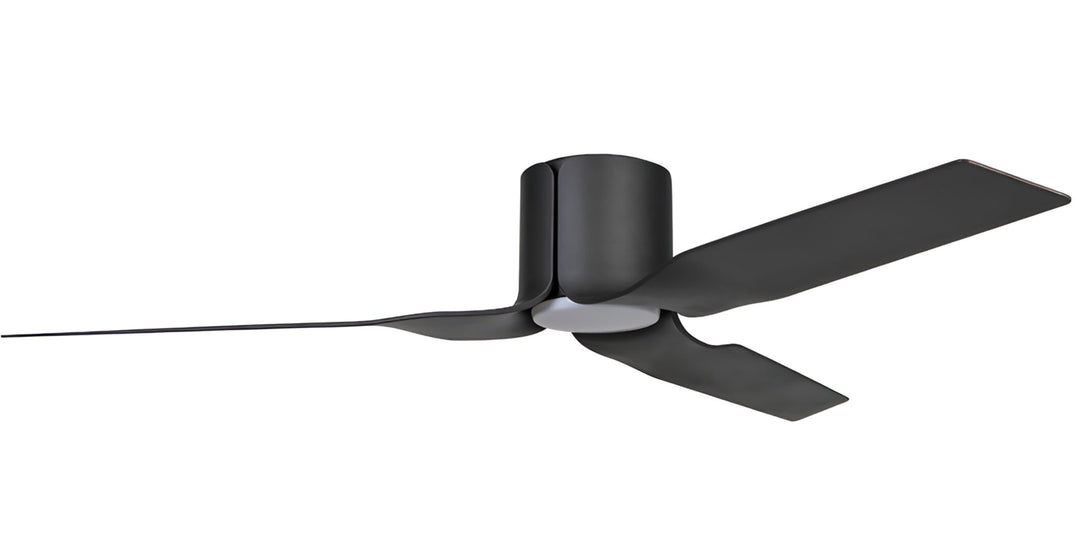 Fanco Flow 52" Low Profile DC Ceiling Fan with LED Light and Remote | Black