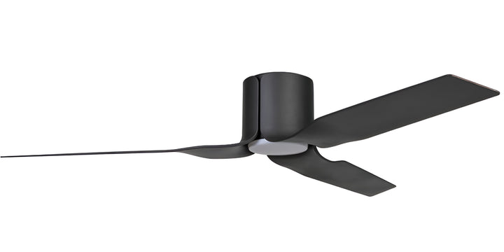 Fanco Flow 52" Low Profile DC Ceiling Fan with LED Light and Remote | Black