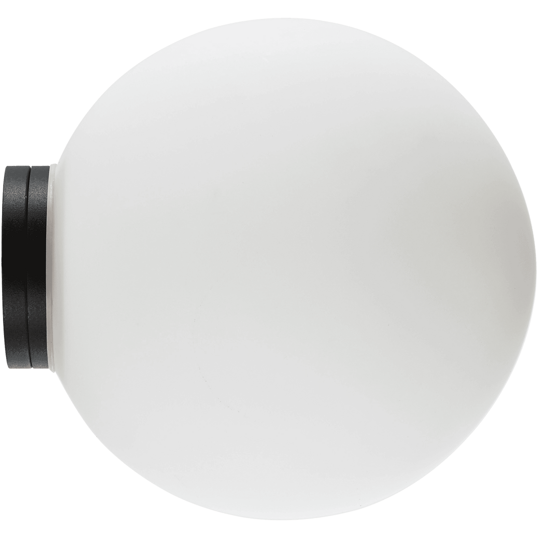 Calibo Crest Opal Glass 140mm Orb Wall Light | Black