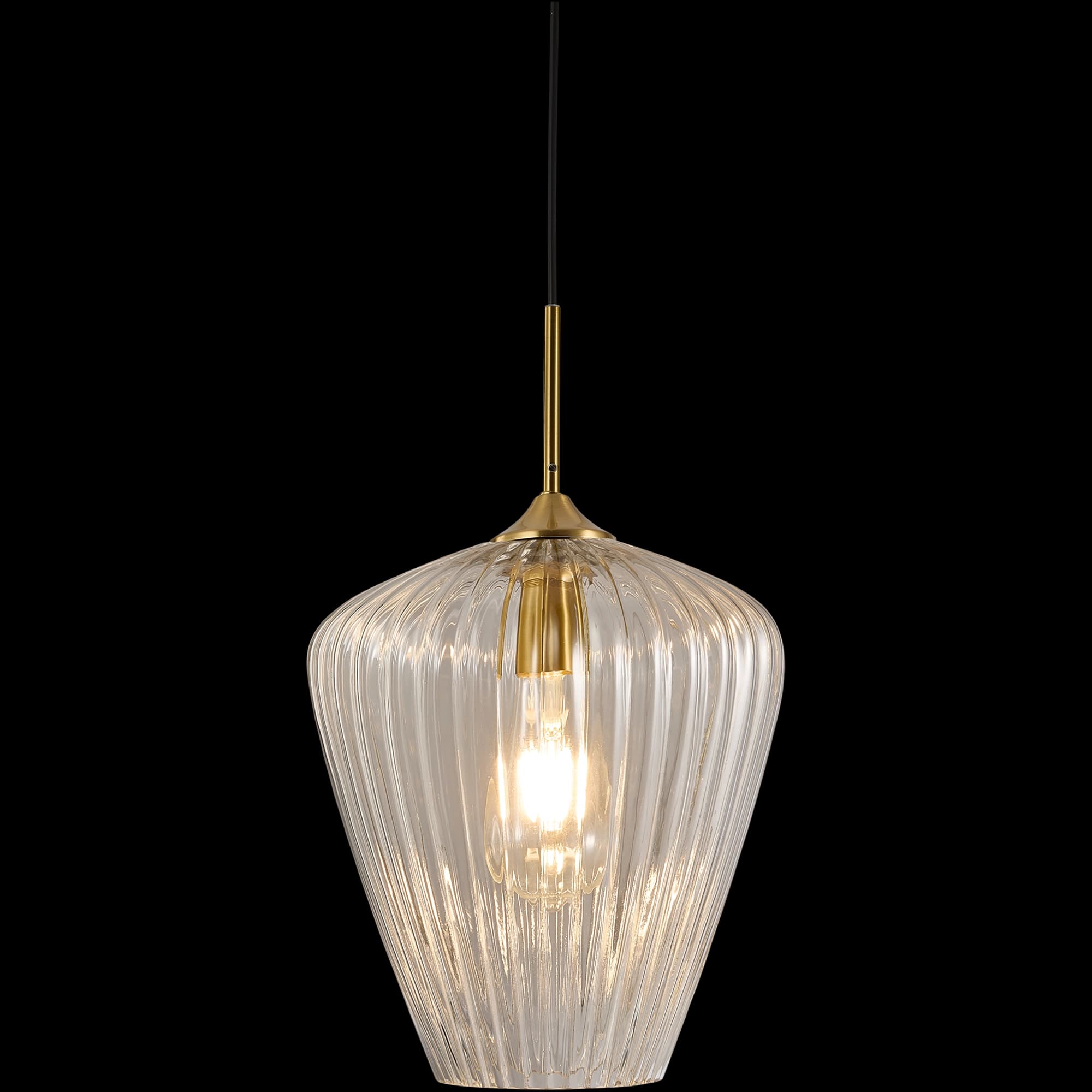Calibo Ribbon Fluted Glass 230mm Pendant Light | Clear – Dubbo Lighting ...