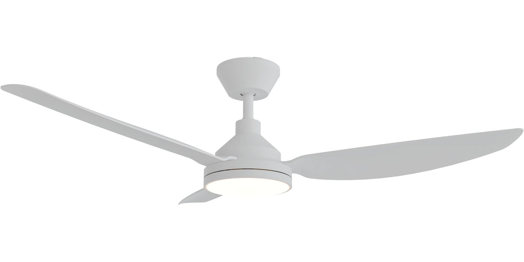 Calibo Sora 52" DC Ceiling Fan with LED Light, Wall Control and Remote | White
