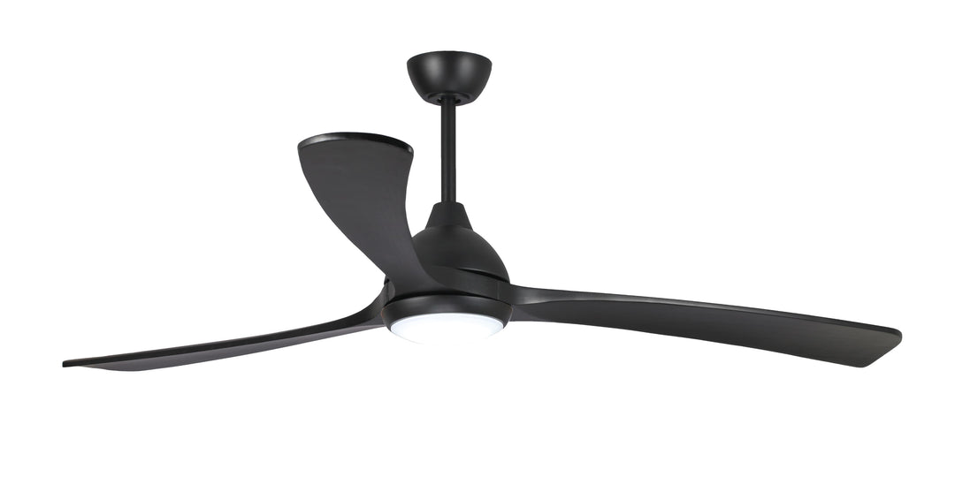 Fanco Sanctuary DC 70" Solid Timber Blade Indoor/Outdoor Ceiling Fan with 24W CCT LED Light and Remote | Black
