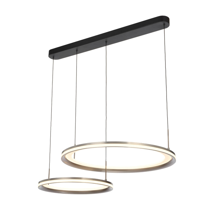 Telbix Fulcrum 2 Tier Warm White LED Pendant | Grey