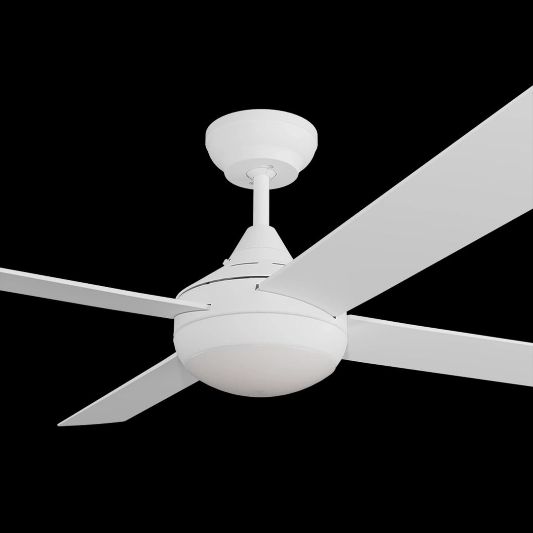 Calibo Heron 48" (1220mm) Indoor/Outdoor Ceiling Fan With 18W CCT LED Light | White