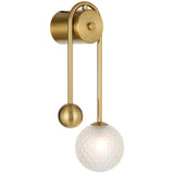 Telbix Felton Arm Wall Light | Antique Gold and Frost Tear