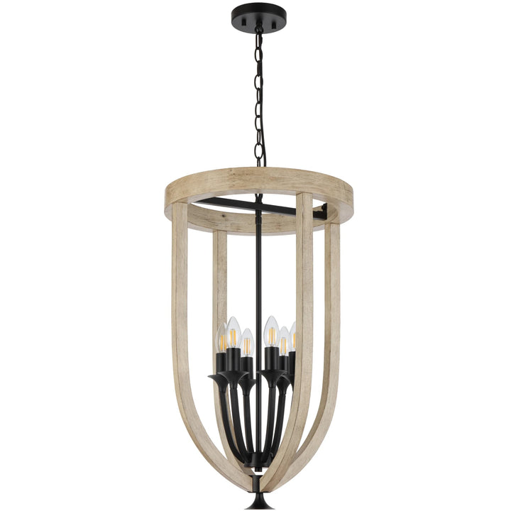 Telbix Black Hosley Pendant Light | 6 Light