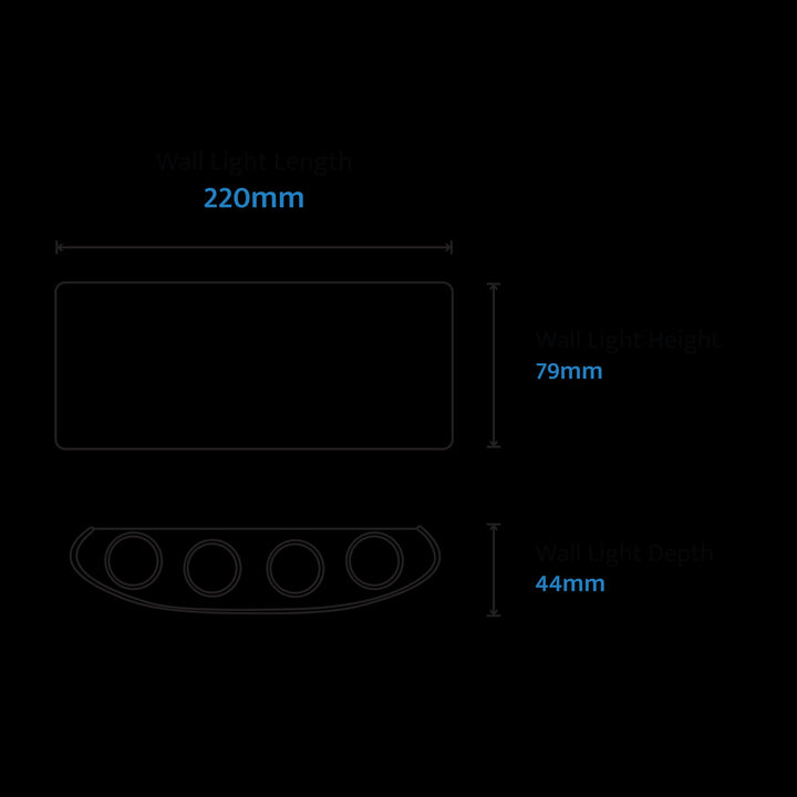 Calibo Bold 8W Multi-Beam LED Exterior Wall Light | Black