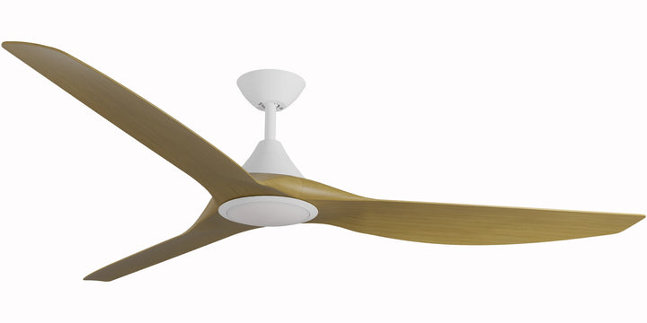 Calibo Smart CloudFan 72" (1830mm) ABS DC Ceiling Fan with 20W CCT LED Light and Remote | White & Teak