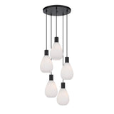 Telbix Tresor Glass Pendant E27 | 5 Cluster Light