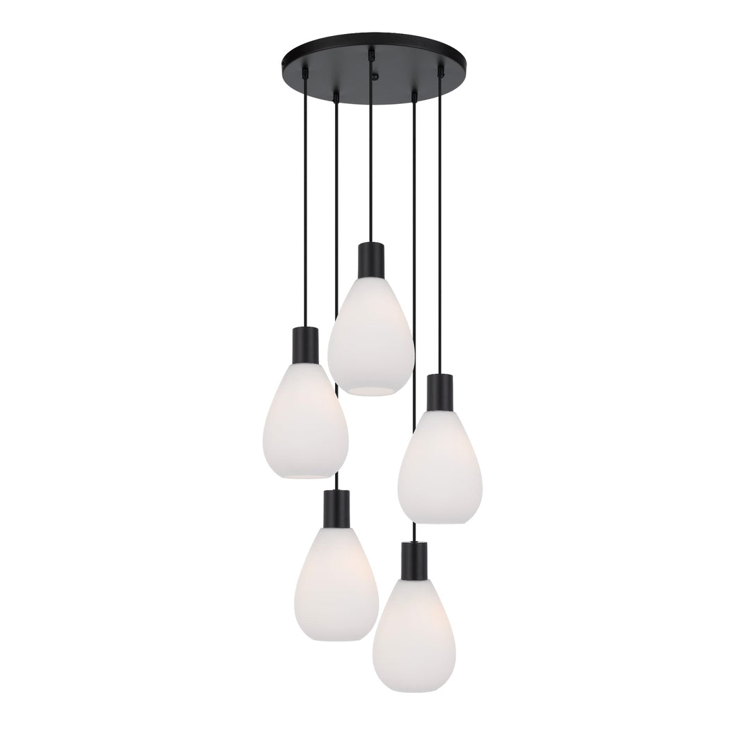 Telbix Tresor Glass Pendant E27 | 5 Cluster Light