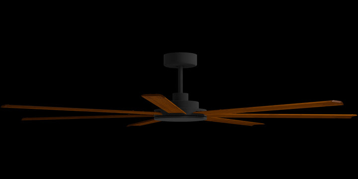 Calibo Alula 80" (2032mm) 7 Blade Indoor/Outdoor DC Ceiling Fan & Remote | Black & Koa