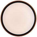Telbix Orlin Tricolour LED Round Oyster Light with Wood Accent | Medium