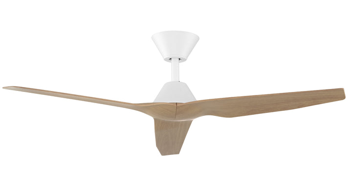 Fanco Infinity-iD 48" Smart DC Ceiling Fan with TriControl | White and Beechwood