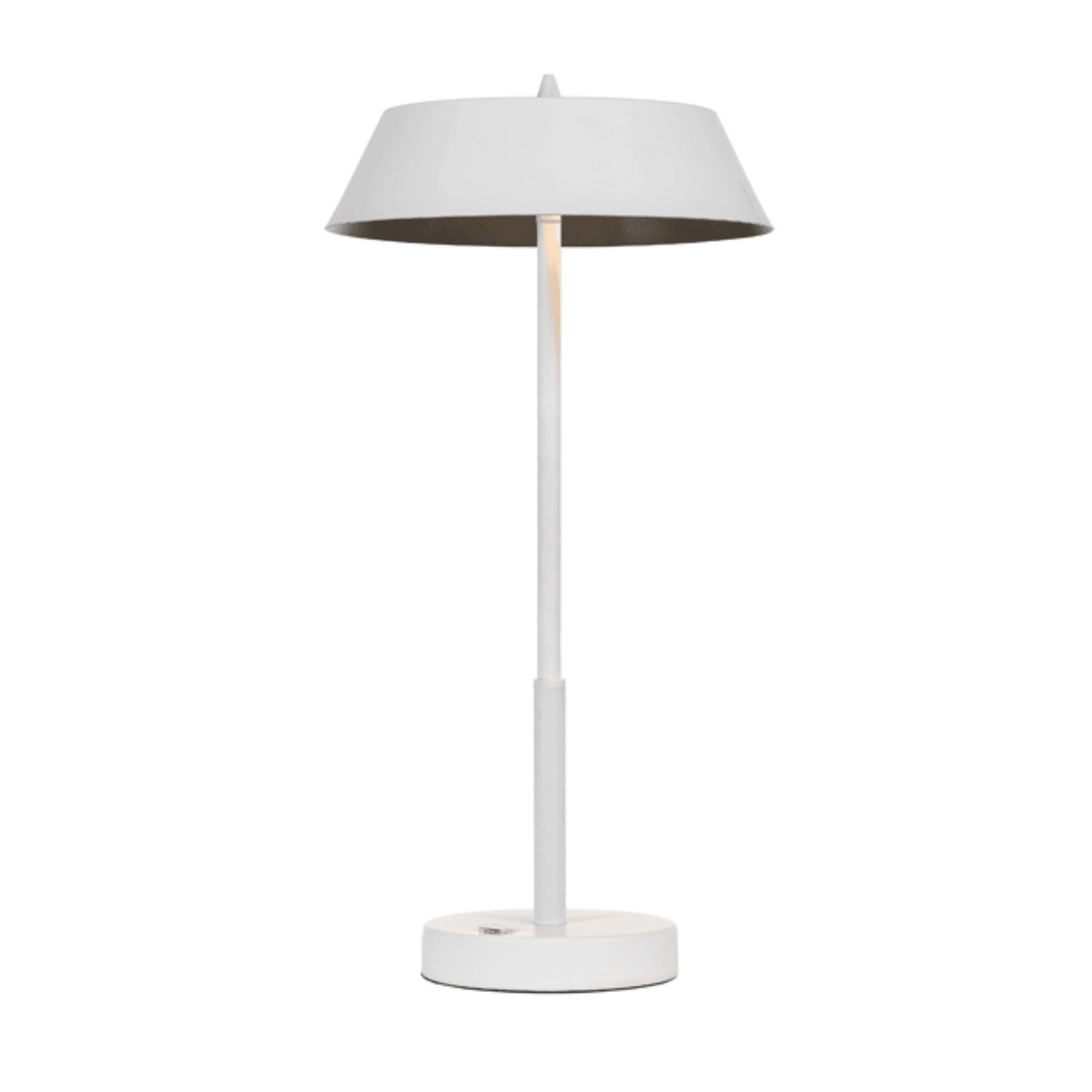 Telbix Allure 7W LED Touch Dimmable Table Lamp | White and Silver