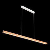 Calibo Avocent 2000mm Slim Timber Triangular Edge LED Linear Pendant | Ash with White