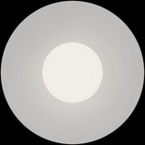 Calibo Crest Opal Glass 120mm Orb Wall Light Round Plate 300mm | White