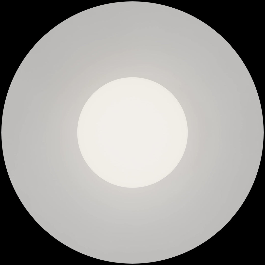 Calibo Crest Opal Glass 120mm Orb Wall Light Round Plate 300mm | White