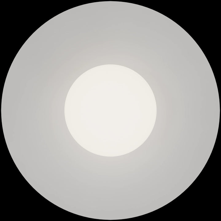 Calibo Crest Opal Glass 120mm Orb Wall Light Round Plate 300mm | White
