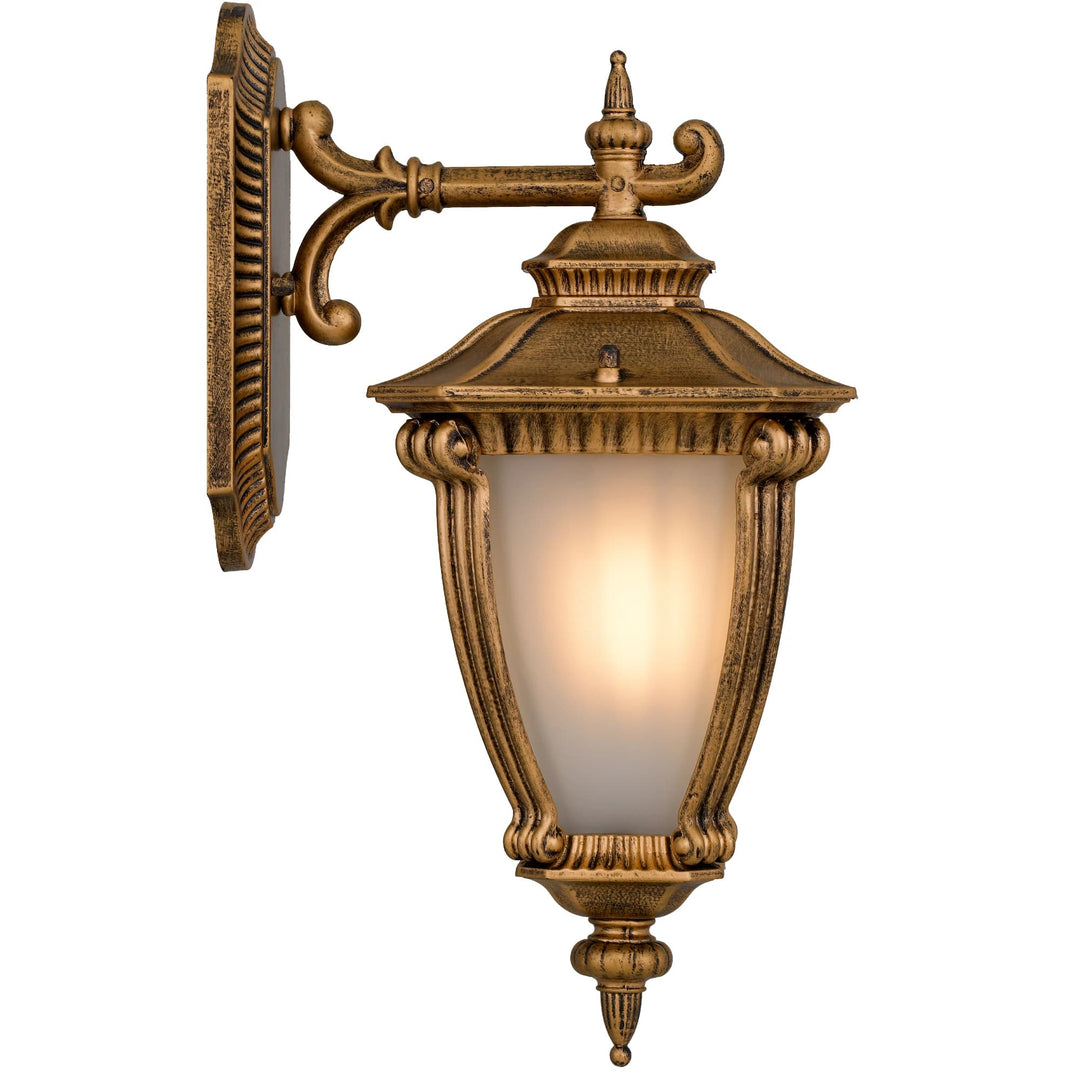 Telbix Delfino Exterior Wall Light | Gold