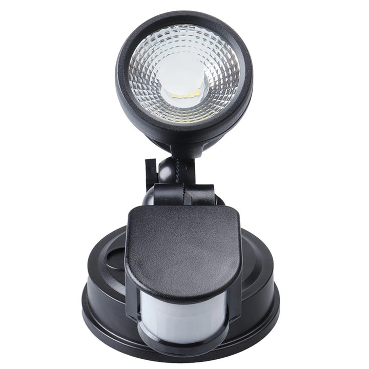 Telbix Illume Single Exterior Security Spotlight with Sensor | Black
