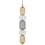 Telbix Torso 5 Light LED Pendant | Brass