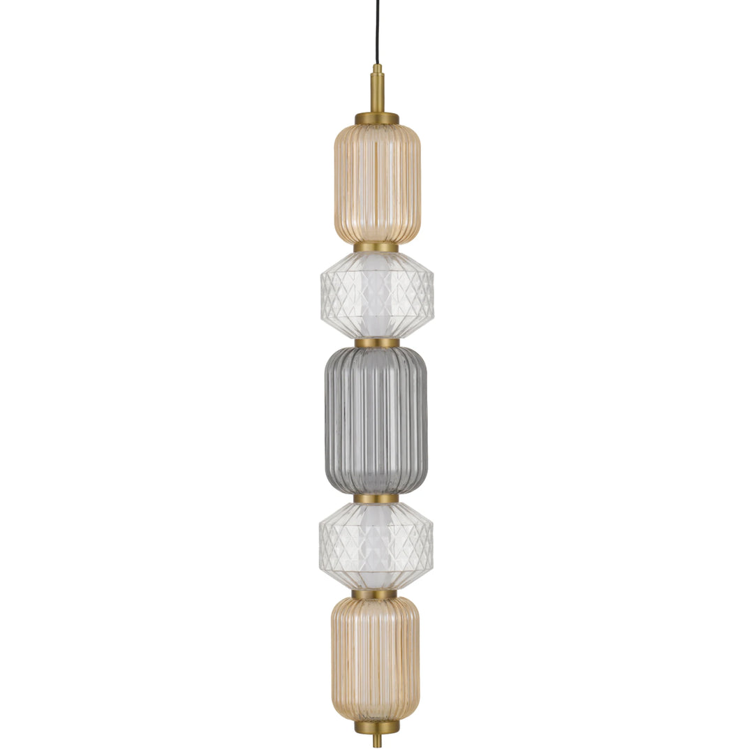 Telbix Torso 5 Light LED Pendant | Brass