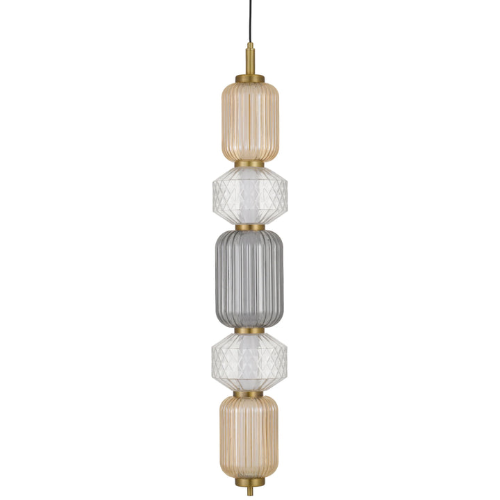 Telbix Torso 5 Light LED Pendant | Brass