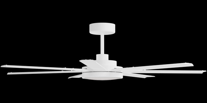 Calibo Alula 60" (1524mm) 7 Blade Indoor/Outdoor DC Ceiling Fan with 24W Light & Remote | White