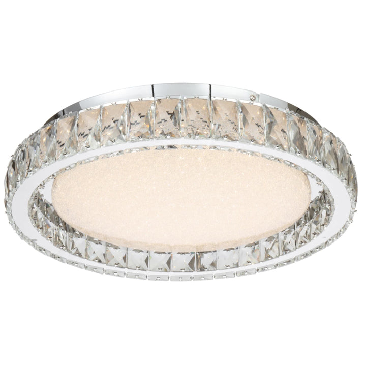 Telbix Zayla Medium Tricolour LED Oyster Light | Chrome