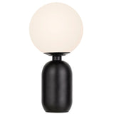Telbix Kade Table Lamp Small Edison Screw (E14) | Black and Opal