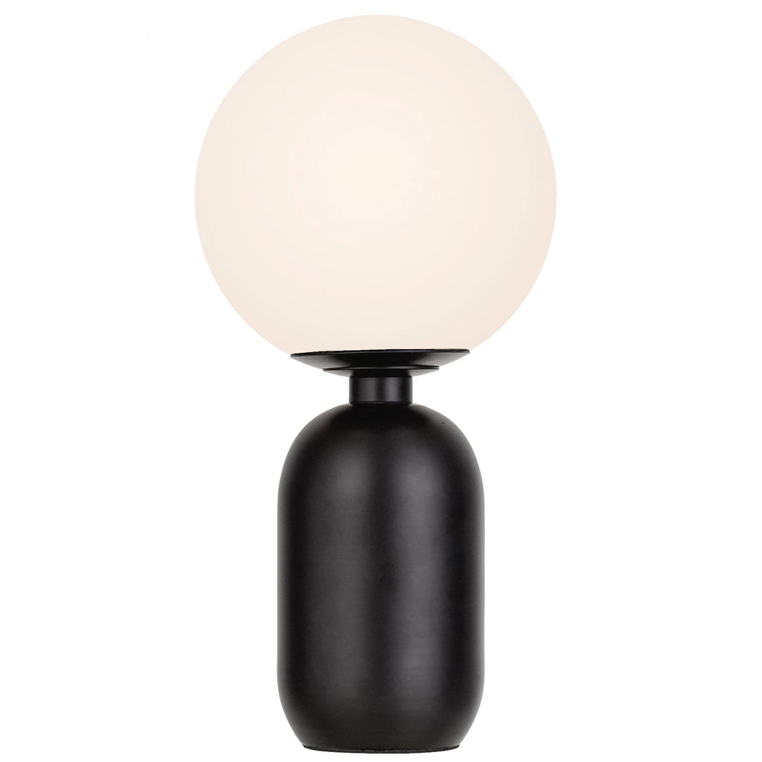 Telbix Kade Table Lamp Small Edison Screw (E14) | Black and Opal