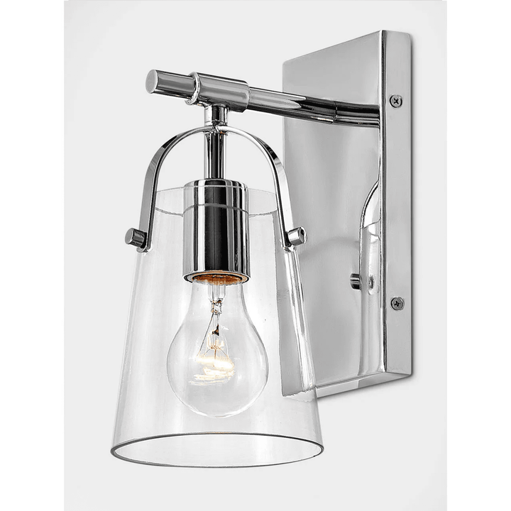 Hinkley Foster Modern Glass Wall Light (E27) | Chrome