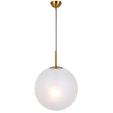 Antique Gold Telbix Bally Alabastro Glass Ball Pendant Light | 400mm