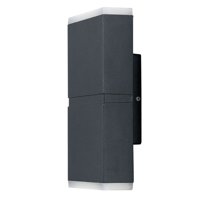 Telbix Nariko Exterior 12W LED Up/Down IP54 Wall Light | 4000K Cool White
