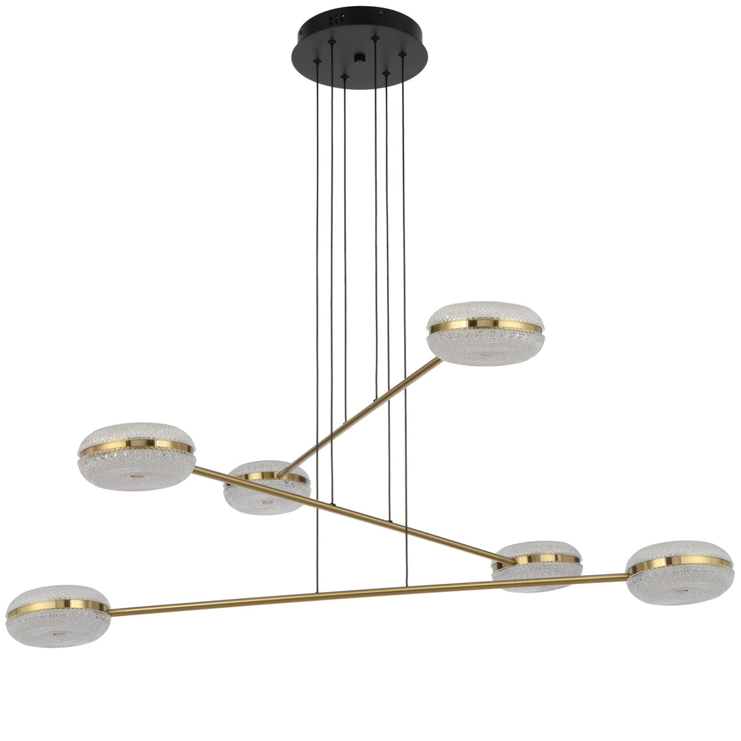 Telbix Govan 6 Light LED Pendant Light | Antique Gold