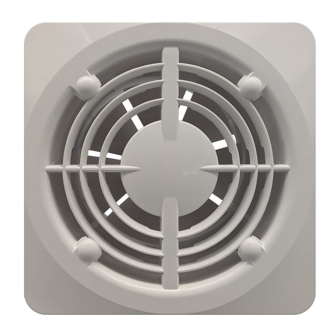 Fanco Dynamic 150 Square Wall/Ceiling Exhaust Fan with Matte Finish | Black