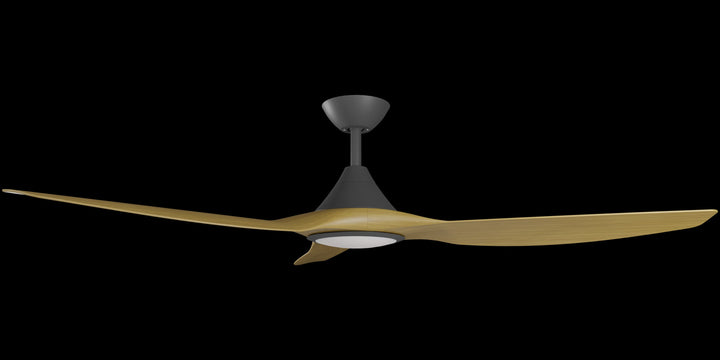 Calibo Smart CloudFan 60" (1520mm) ABS DC Ceiling Fan with 20W CCT LED Light and Remote | Black & Teak