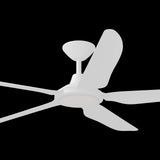 Calibo Storm 56" (1430mm) 5 Blade 18W Tricolour LED Light Indoor/Outdoor DC Ceiling Fan & Remote | White