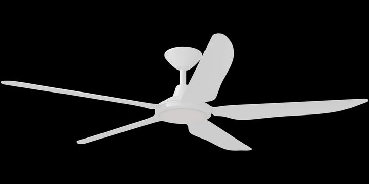 Calibo Storm 56" (1430mm) 5 Blade 18W Tricolour LED Light Indoor/Outdoor DC Ceiling Fan & Remote | White